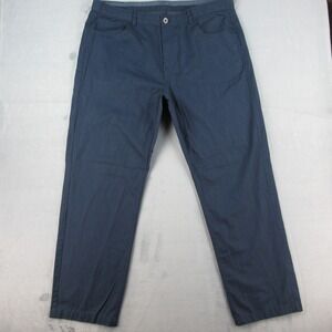 Calvin Klein Mens 40x32 Navy Blue 100% Cotton Twill Straight Leg Chino Pants